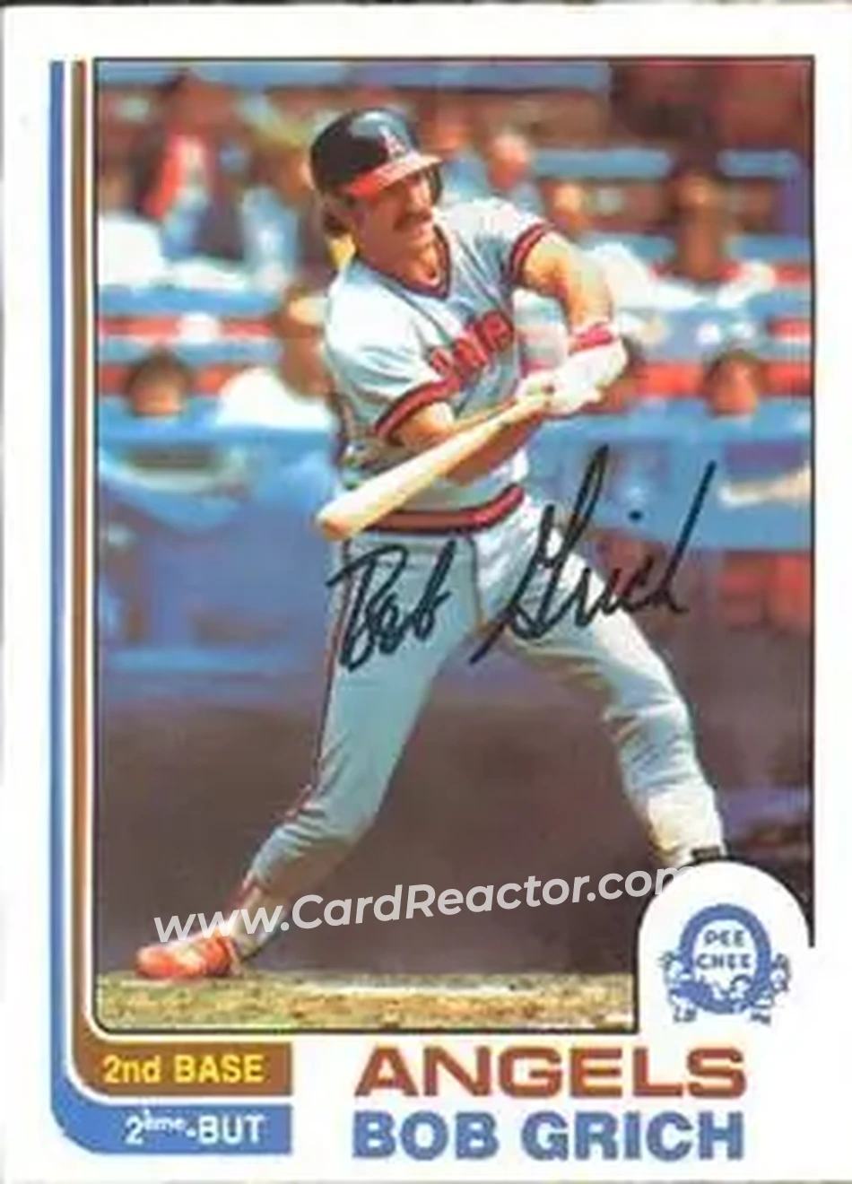 1982 O-Pee-Chee #284 - Bob Grich - California Angels - Front