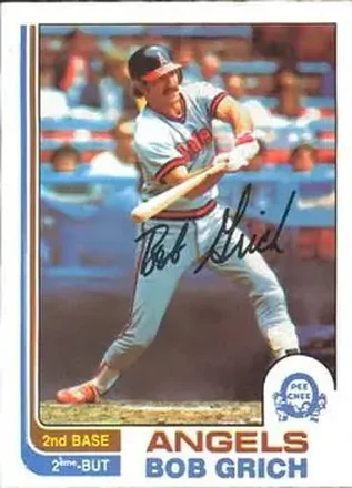 1982 O-Pee-Chee #284 - Bob Grich - California Angels 1982 O-Pee-Chee #284 - Bob Grich - California Angels
