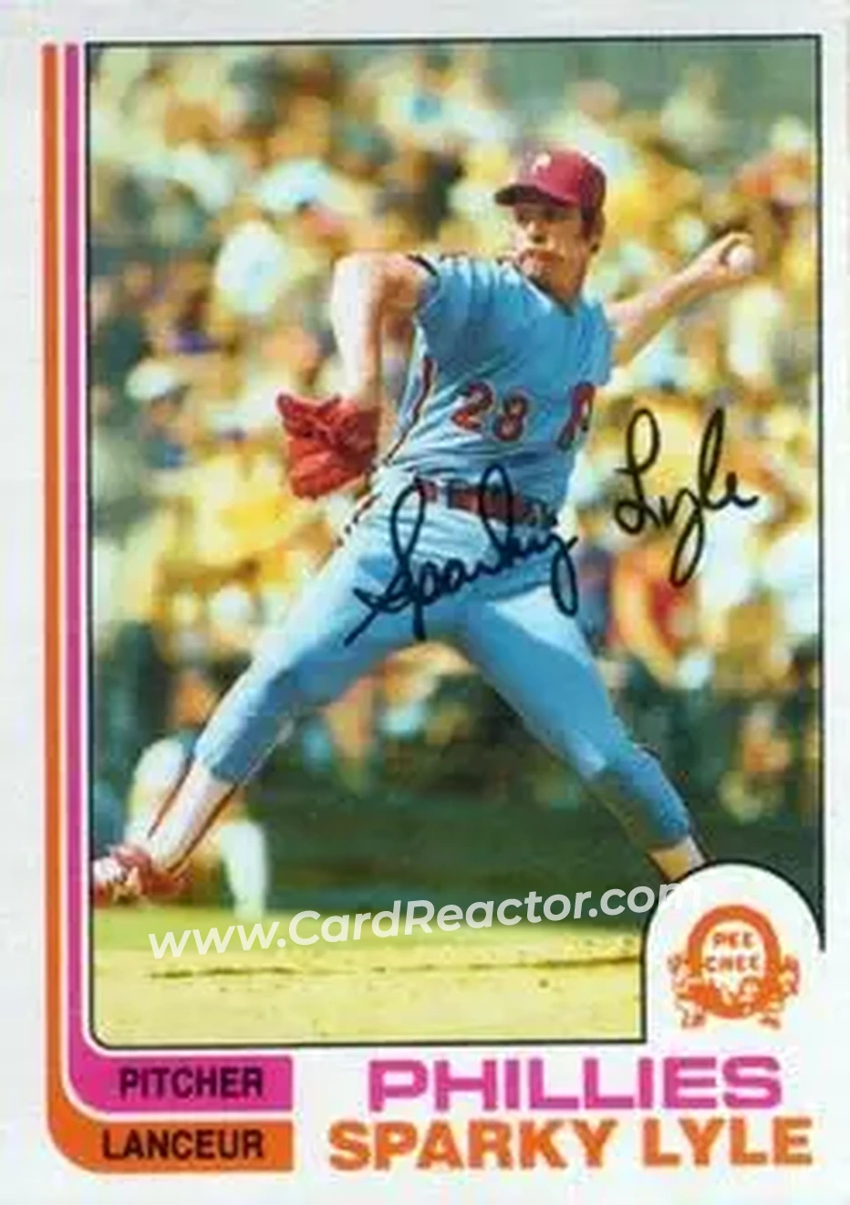 1982 O-Pee-Chee #285 - Sparky Lyle - Philadelphia Phillies - Front 1982 O-Pee-Chee #285 - Sparky Lyle - Philadelphia Phillies - Front