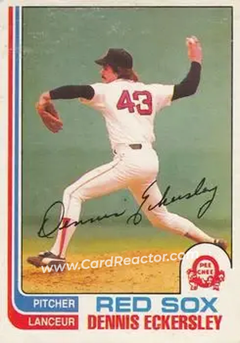 1982 O-Pee-Chee #287 - Dennis Eckersley - Boston Red Sox - Front