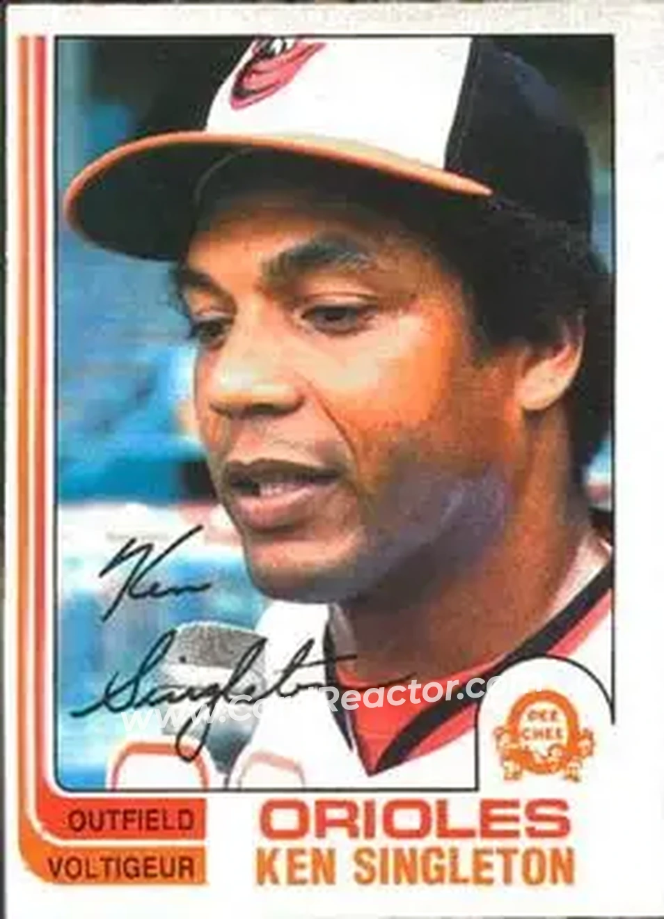 1982 O-Pee-Chee #290 - Ken Singleton - Baltimore Orioles - Front
