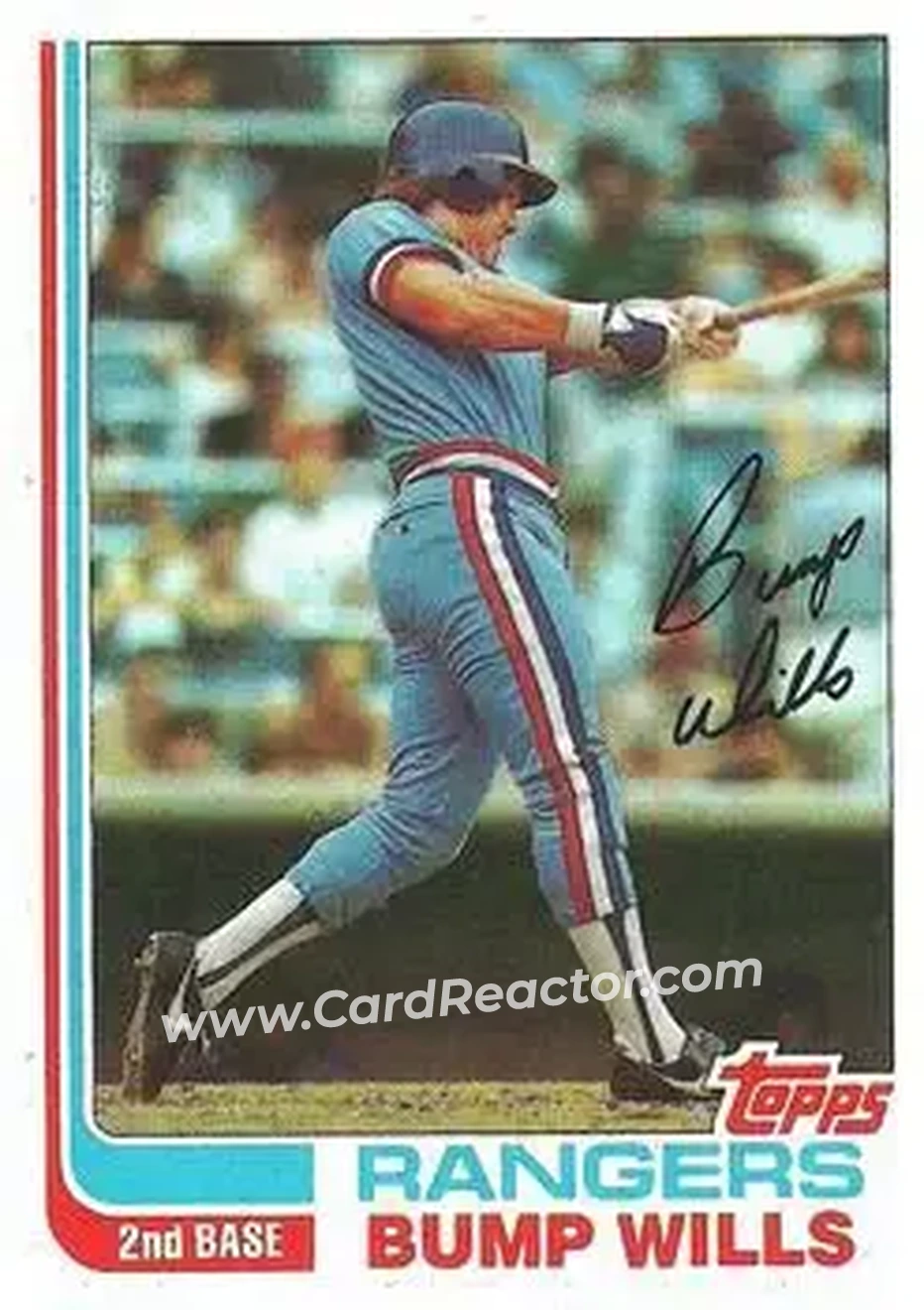 1982 Topps #272 - Bump Wills - Texas Rangers - Front