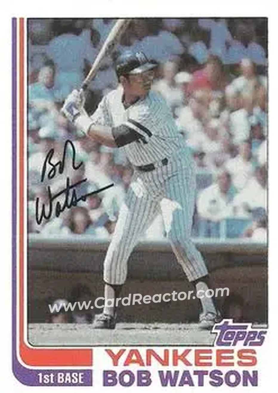 1982 Topps #275 - Bob Watson - New York Yankees - Front