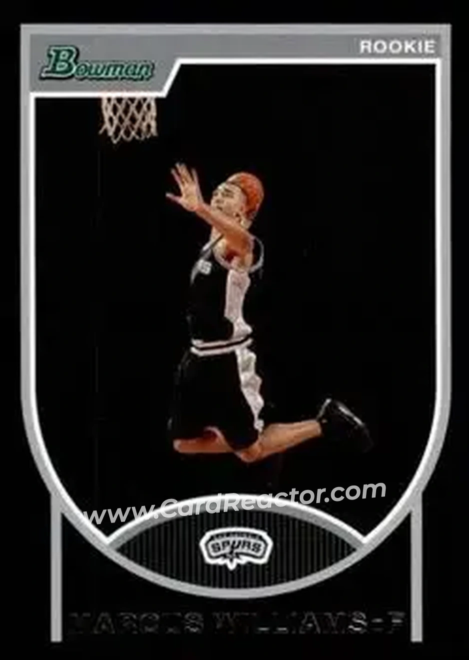 2007-08 Bowman #126 - Marcus Williams - San Antonio Spurs - Front 2007-08 Bowman #126 - Marcus Williams - San Antonio Spurs - Front