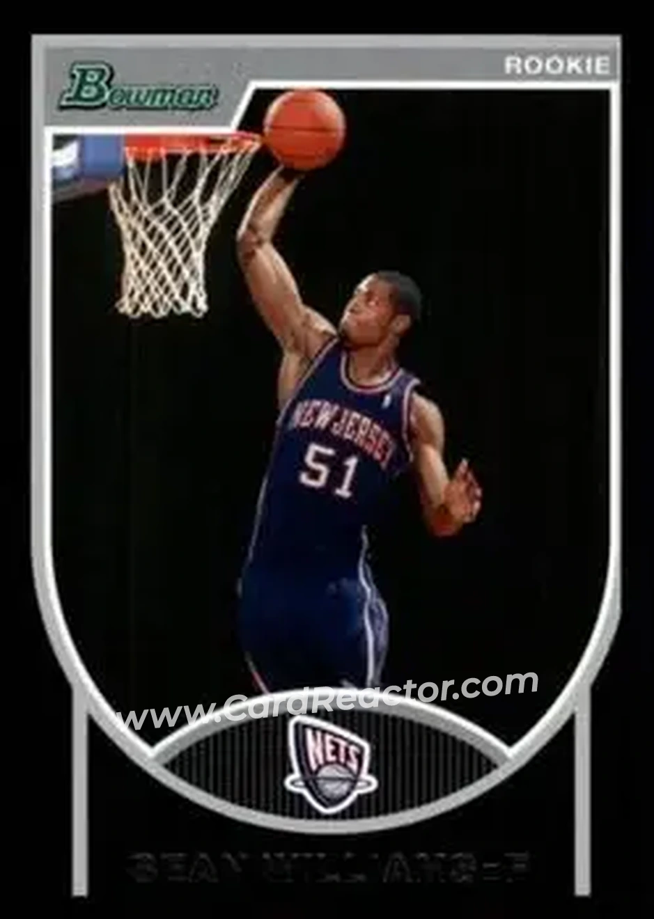 2007-08 Bowman #155 - Sean Williams - New Jersey Nets - Front 2007-08 Bowman #155 - Sean Williams - New Jersey Nets - Front