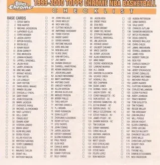 1999-00 Topps Chrome #NNO Single Inserts ? ? NNO? 1999-00 Topps Chrome CL