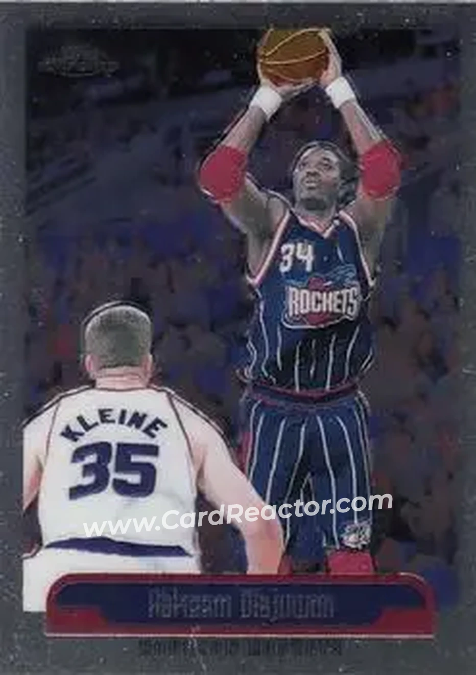 1999-00 Topps Chrome #105 - Hakeem Olajuwon - Houston Rockets - Front