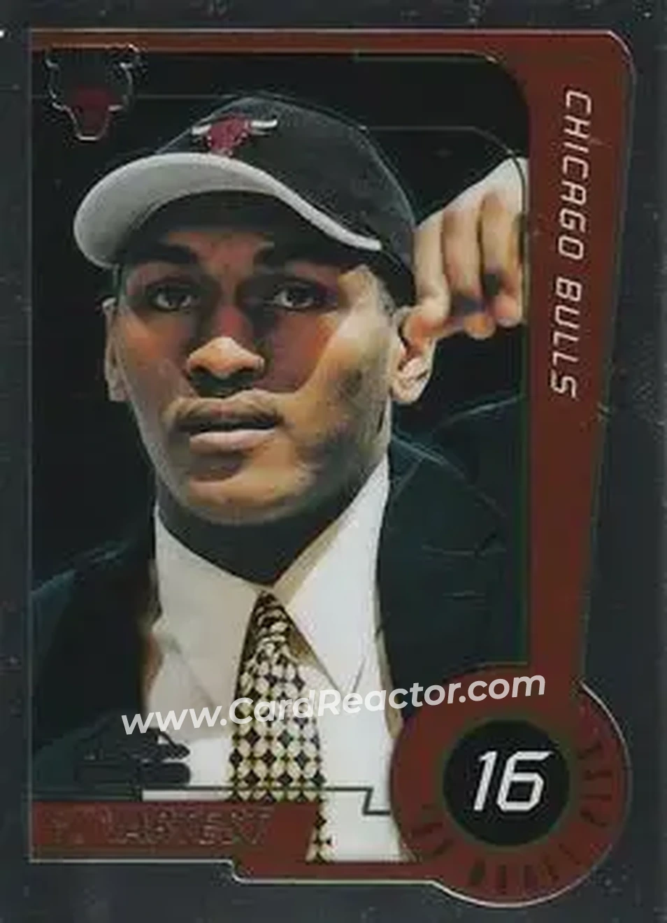 1999-00 Topps Chrome #113 - Metta World Peace - Chicago Bulls - Front 1999-00 Topps Chrome #113 - Metta World Peace - Chicago Bulls - Front