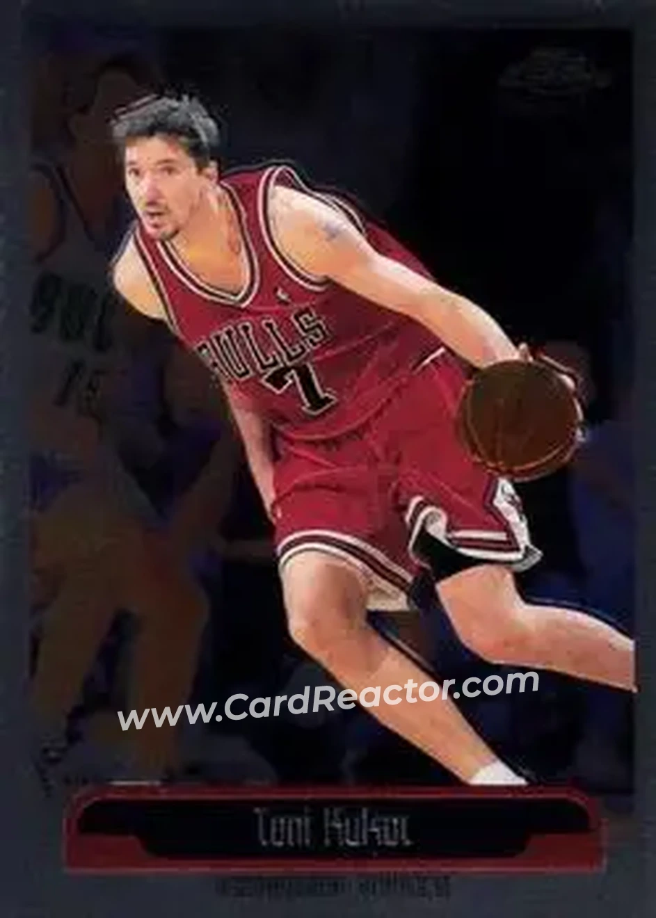 1999-00 Topps Chrome #190 - Toni Kukoc - Chicago Bulls - Front 1999-00 Topps Chrome #190 - Toni Kukoc - Chicago Bulls - Front