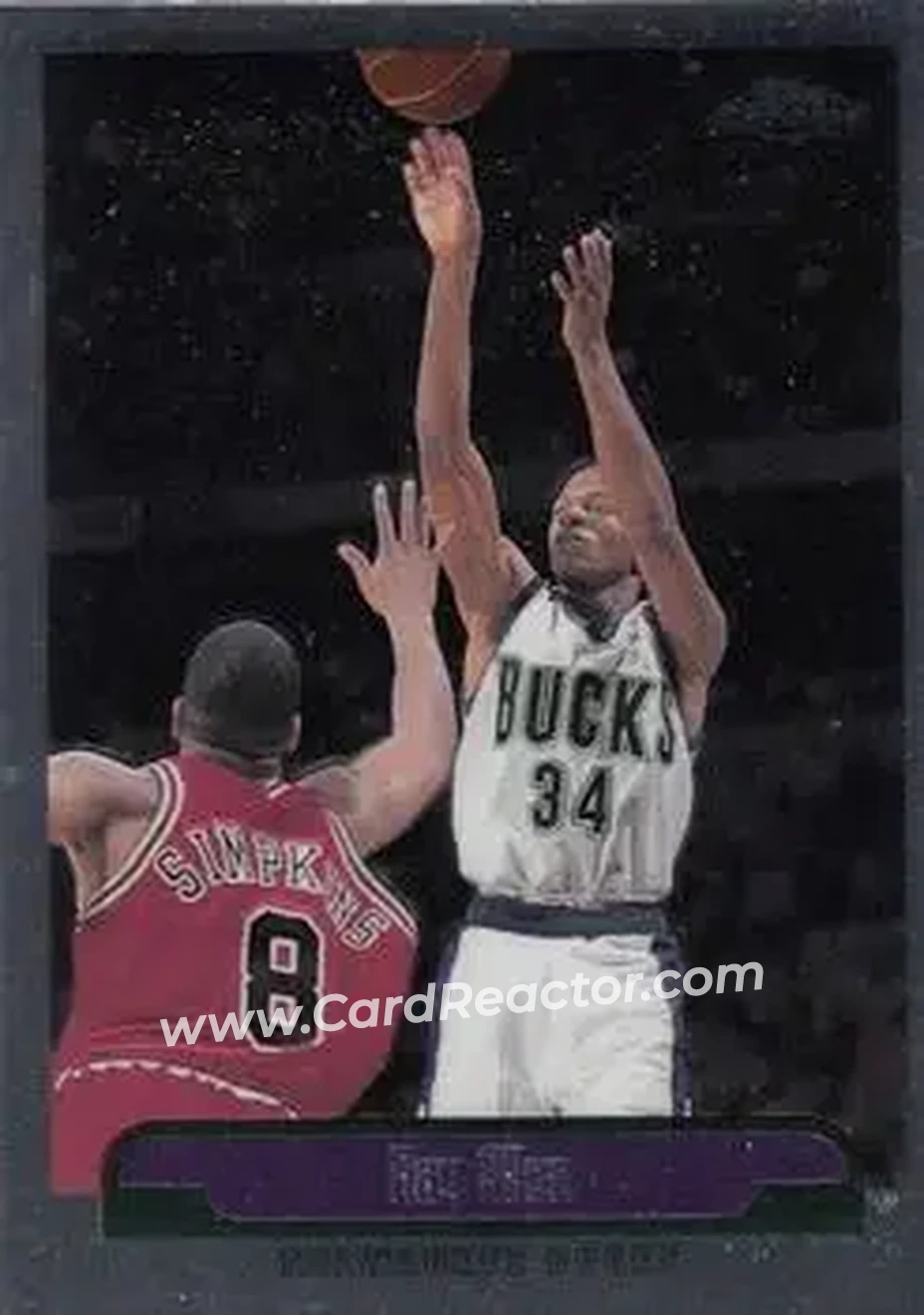 1999-00 Topps Chrome #218 - Ray Allen - Milwaukee Bucks - Front