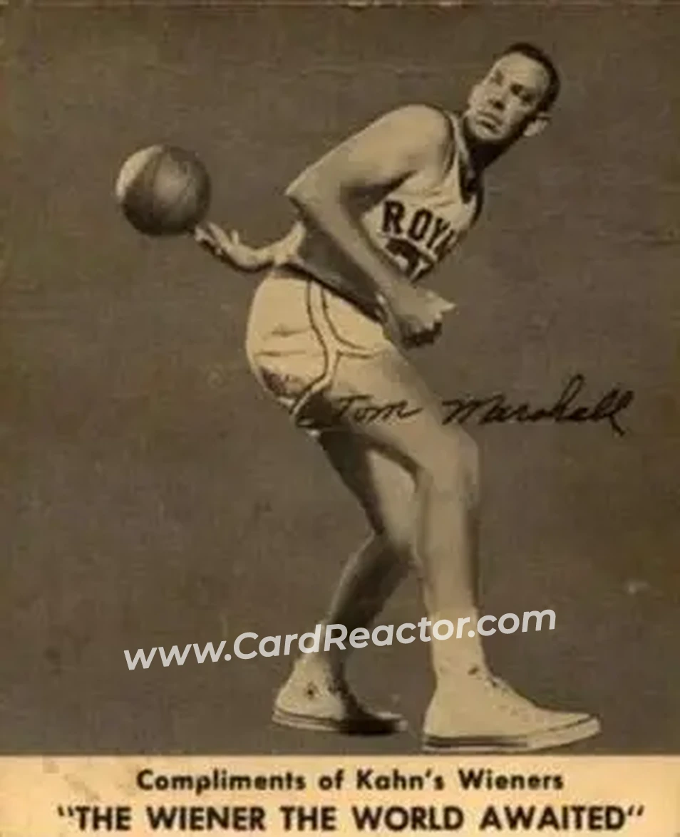 1958-59 Kahn's Cincinnati Royals #NNO - Tom Marshall - Cincinnati Royals - Front 1958-59 Kahn's Cincinnati Royals #NNO - Tom Marshall - Cincinnati Royals - Front