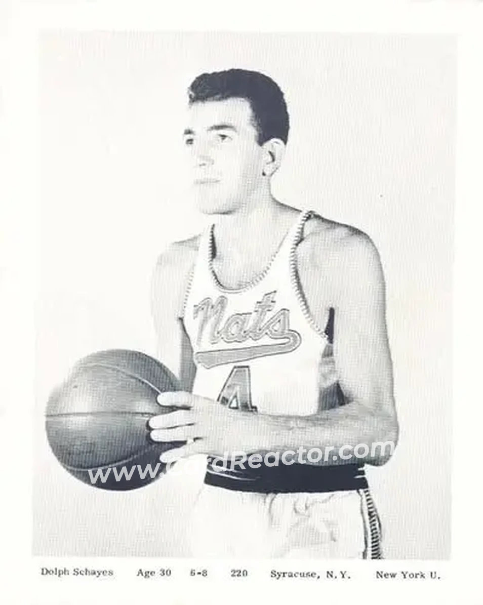 1958-59 Syracuse Nationals #NNO - Dolph Schayes - Syracuse Nationals - Front