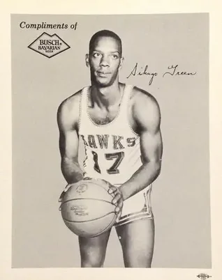 1959-60 Busch Bavarian St. Louis Hawks #NNO - Sihugo Green - St. Louis Hawks