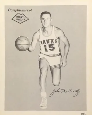 1959-60 Busch Bavarian St. Louis Hawks #NNO - John McCarthy - St. Louis Hawks