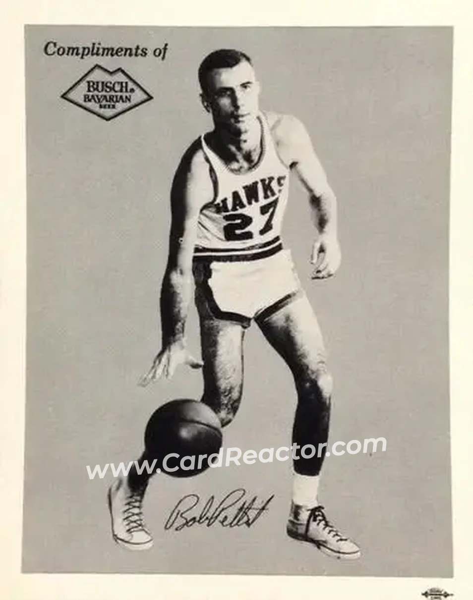 1959-60 Busch Bavarian St. Louis Hawks #NNO - Bob Pettit - St. Louis Hawks - Front