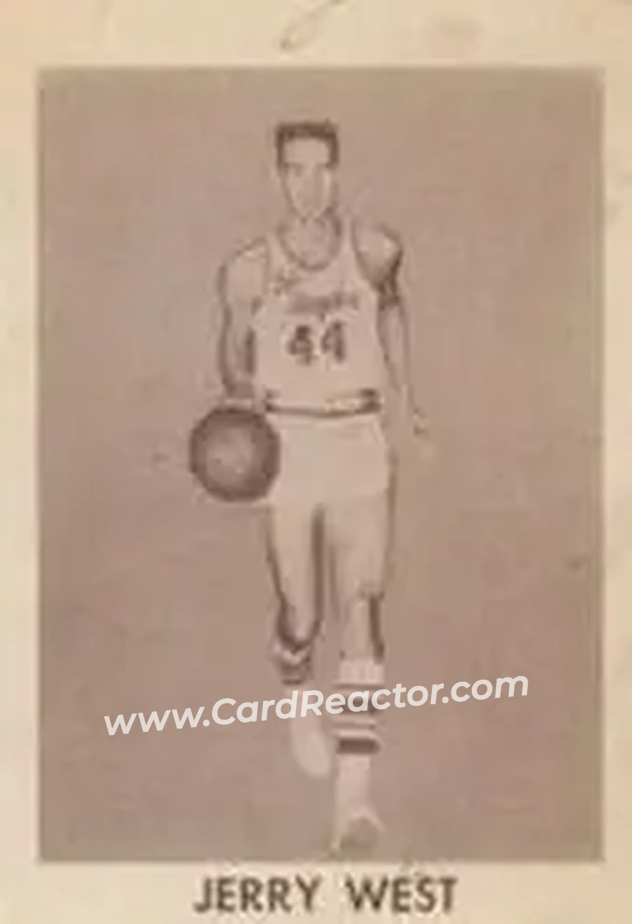1961-62 Bell Brand Los Angeles Lakers #8 - Jerry West - Los Angeles Lakers - Front 1961-62 Bell Brand Los Angeles Lakers #8 - Jerry West - Los Angeles Lakers - Front