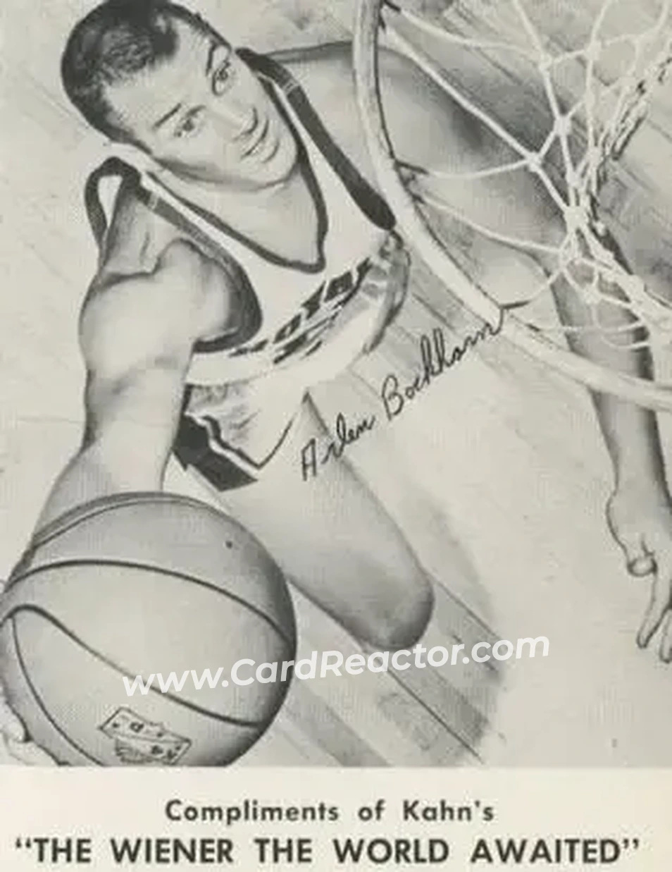 1961-62 Kahn's #NNO - Arlen Bockhorn - Cincinnati Royals - Front 1961-62 Kahn's #NNO - Arlen Bockhorn - Cincinnati Royals - Front