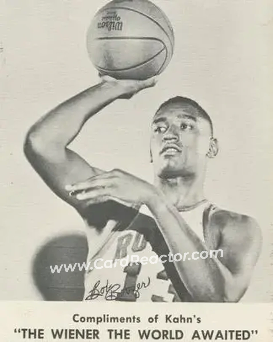 1961-62 Kahn's #NNO - Bob Boozer - Cincinnati Royals - Front 1961-62 Kahn's #NNO - Bob Boozer - Cincinnati Royals - Front