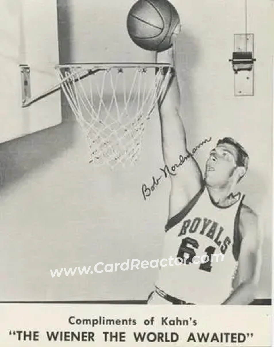 1961-62 Kahn's #NNO - Bob Nordmann - Cincinnati Royals - Front 1961-62 Kahn's #NNO - Bob Nordmann - Cincinnati Royals - Front