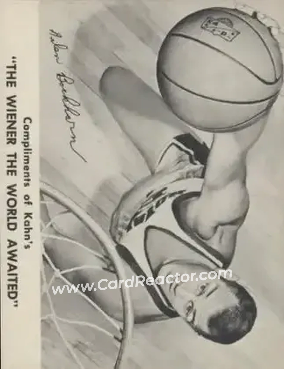1962-63 Kahn's #NNO - Arlen Bockhorn - Cincinnati Royals - Front 1962-63 Kahn's #NNO - Arlen Bockhorn - Cincinnati Royals - Front