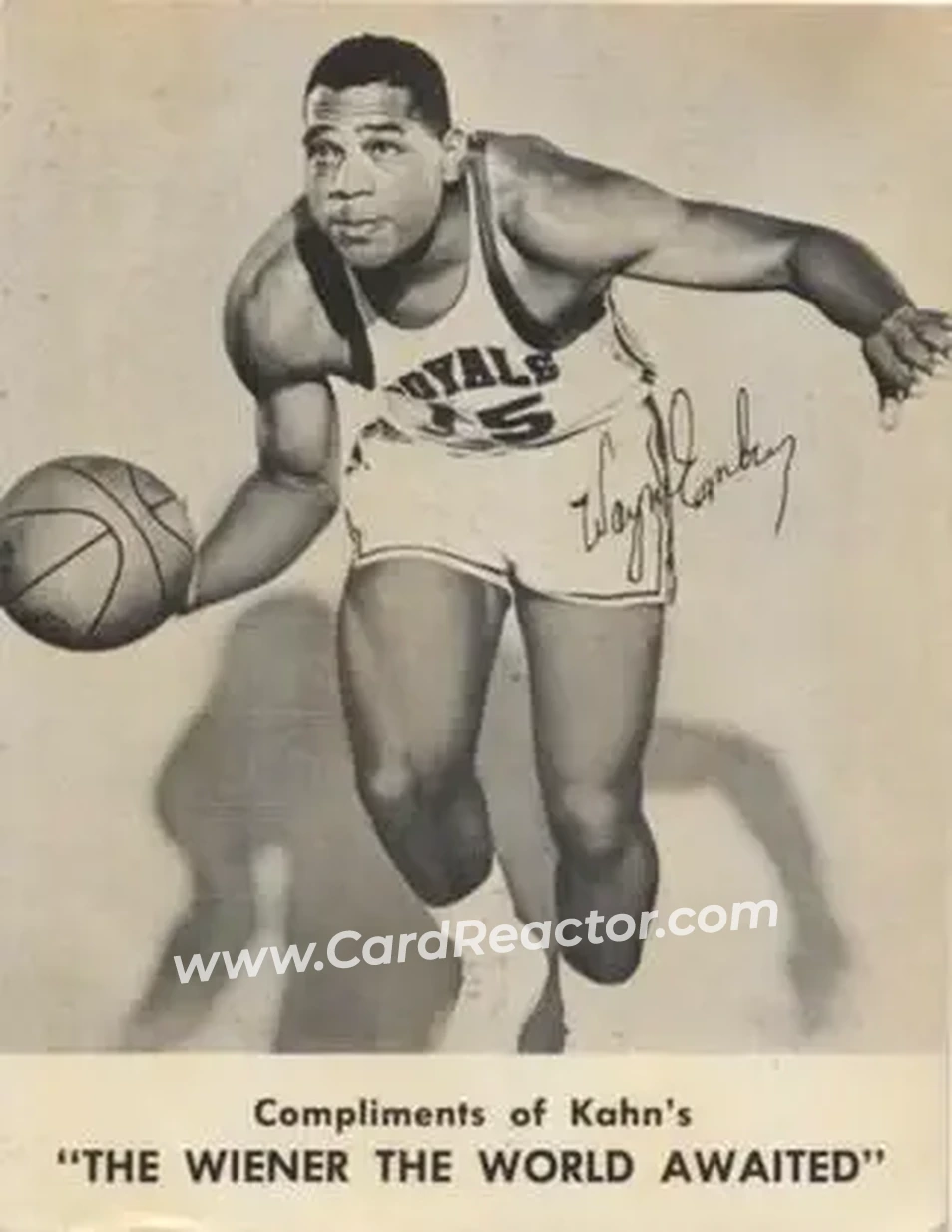 1962-63 Kahn's #NNO - Wayne Embry - Cincinnati Royals - Front