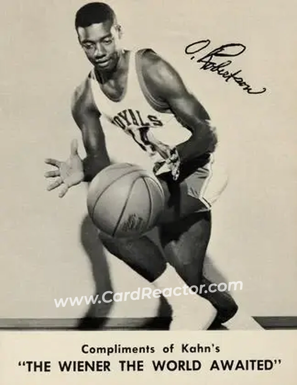 1962-63 Kahn's #NNO - Oscar Robertson - Cincinnati Royals - Front 1962-63 Kahn's #NNO - Oscar Robertson - Cincinnati Royals - Front