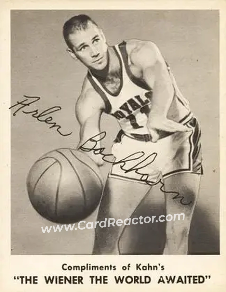 1963-64 Kahn's #NNO - Arlen Bockhorn - Cincinnati Royals - Front 1963-64 Kahn's #NNO - Arlen Bockhorn - Cincinnati Royals - Front