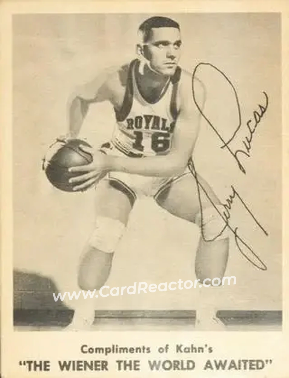 1963-64 Kahn's #NNO - Jerry Lucas - Cincinnati Royals - Front