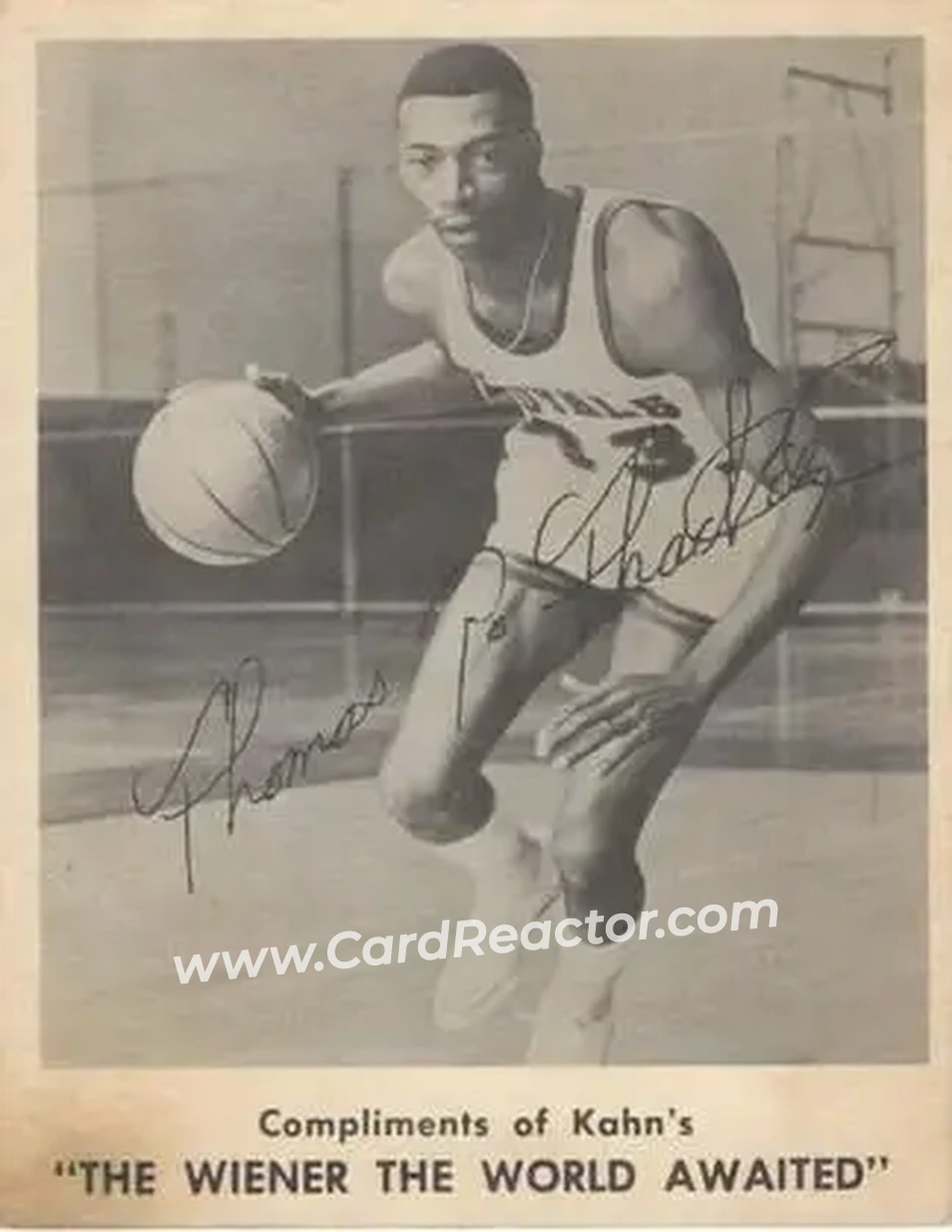 1963-64 Kahn's #NNO - Tom Thacker - Cincinnati Royals - Front