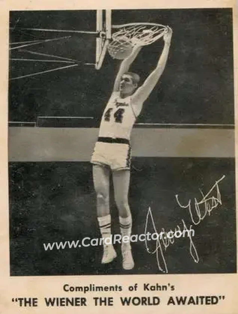 1963-64 Kahn's #NNO - Jerry West - Los Angeles Lakers - Front
