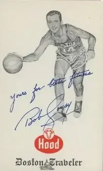 1963 HP Hood Dairy Bob Cousy feature card