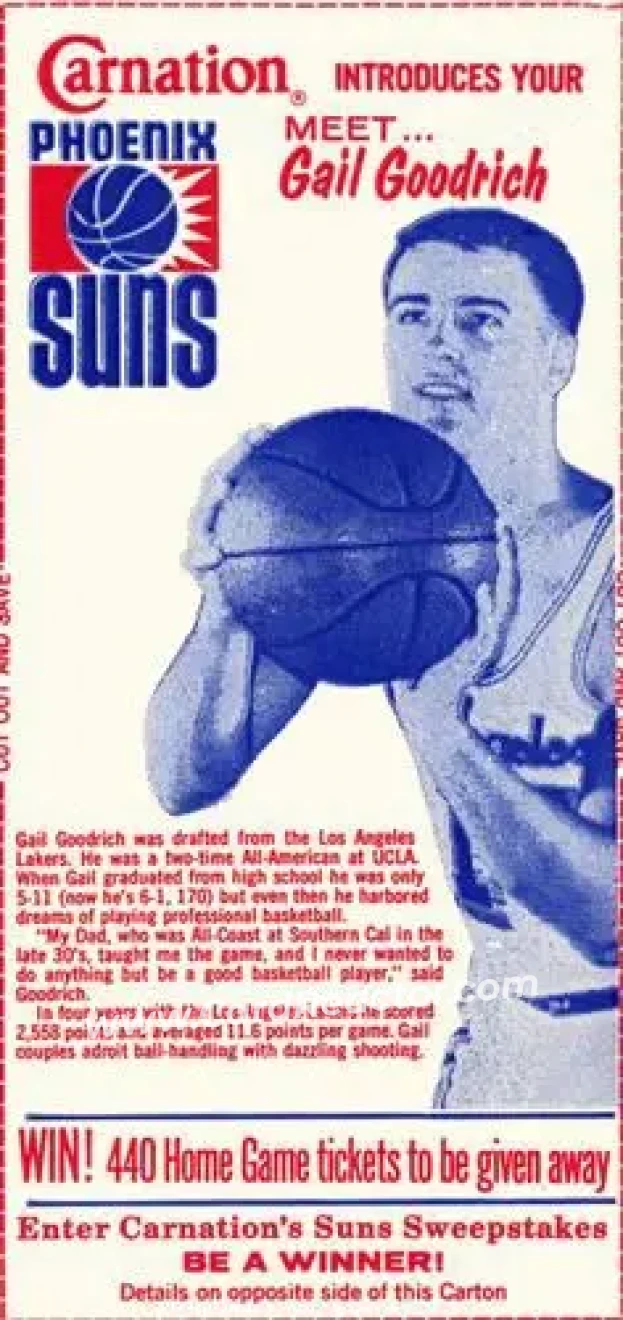 1968-69 Carnation Milk Phoenix Suns #NNO - Gail Goodrich - Phoenix Suns - Front
