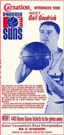 1968-69 Carnation Milk Phoenix Suns #NNO - Gail Goodrich - Phoenix Suns