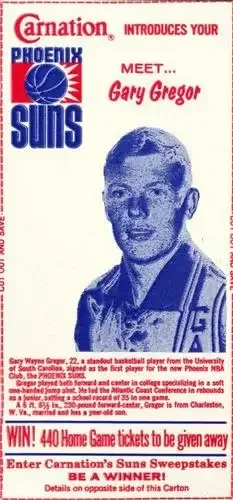 1968-69 Carnation Milk Phoenix Suns feature card