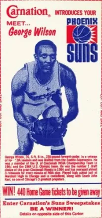 1968-69 Carnation Milk Phoenix Suns #NNO - George Wilson - Phoenix Suns
