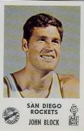 1968-69 Jack in the Box San Diego Rockets #NNO - John Block - San Diego Rockets