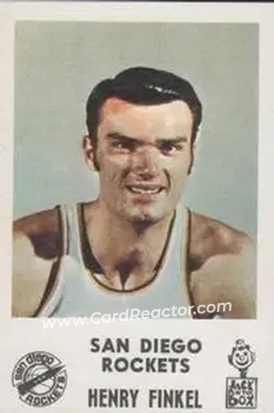1968-69 Jack in the Box San Diego Rockets #NNO - Henry Finkel - San Diego Rockets - Front