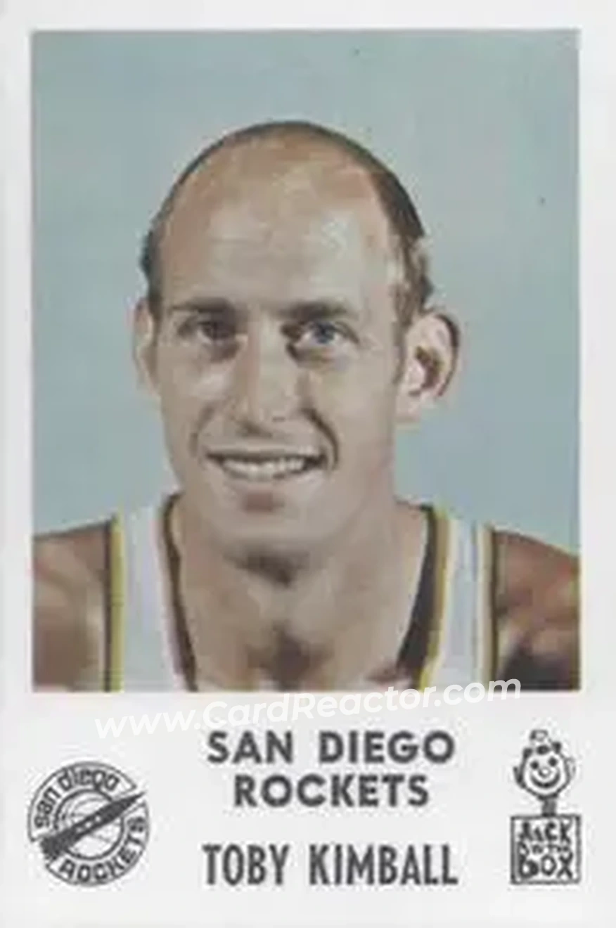1968-69 Jack in the Box San Diego Rockets #NNO - Toby Kimball - San Diego Rockets - Front