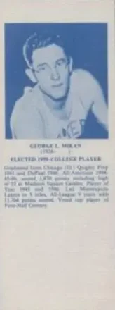 1968-74 NBA Hall of Fame Bookmarks #NNO George Mikan