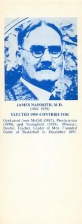 1968-74 NBA Hall of Fame Bookmarks #NNO James Naismith