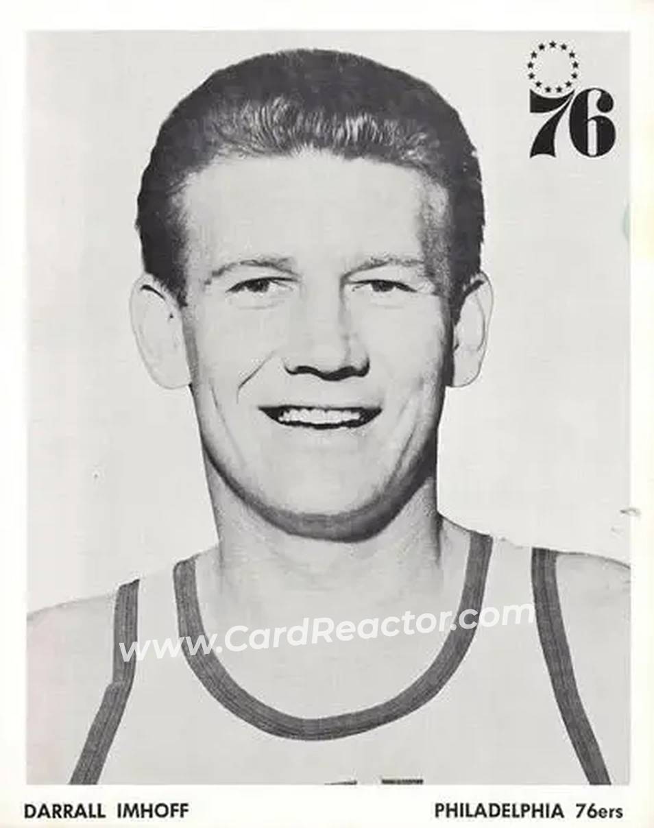 1968-69 Philadelphia 76ers #NNO - Darrall Imhoff - Philadelphia 76ers - Front 1968-69 Philadelphia 76ers #NNO - Darrall Imhoff - Philadelphia 76ers - Front
