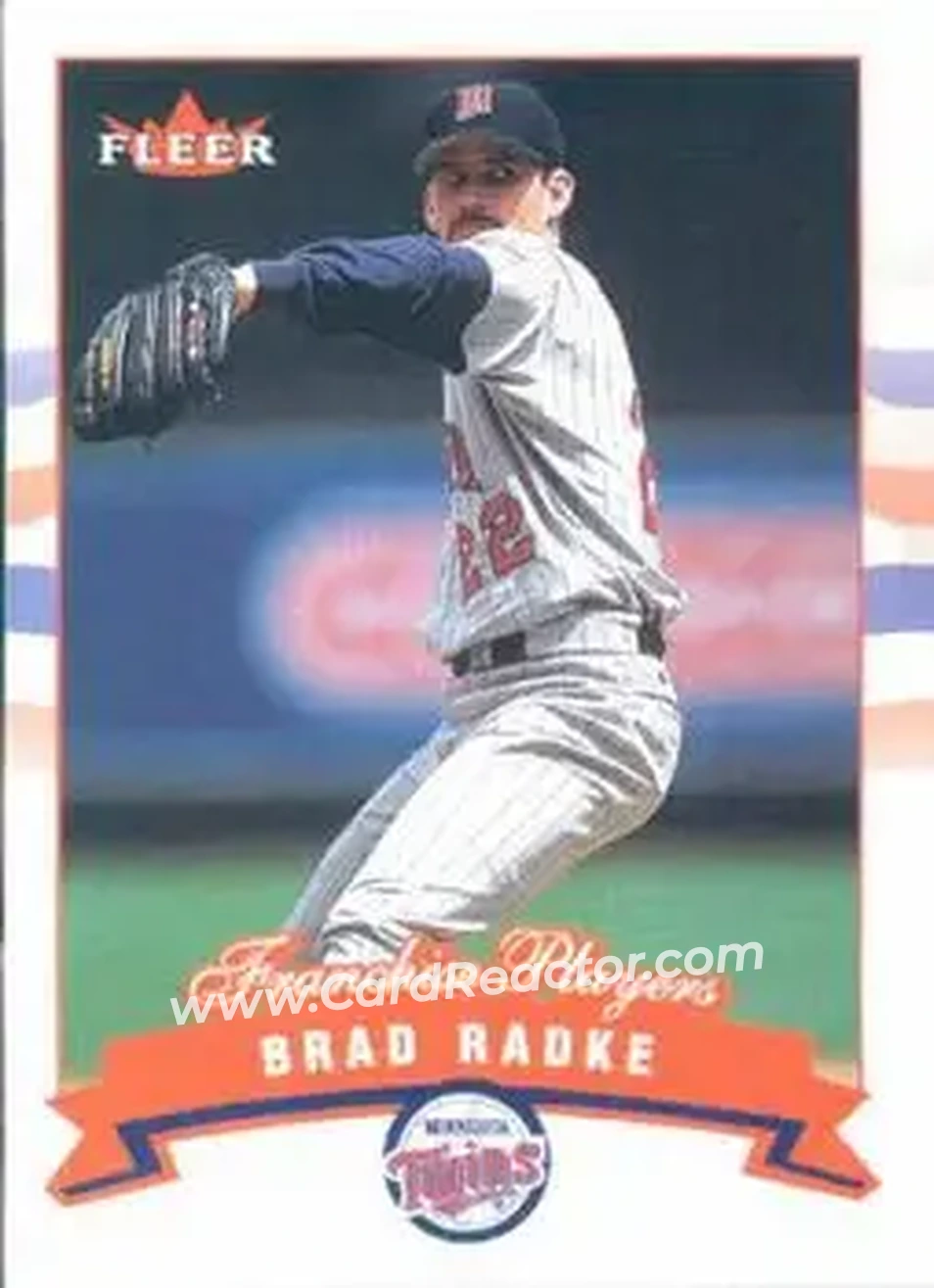 2002 Fleer #17 - Brad Radke - Minnesota Twins - Front