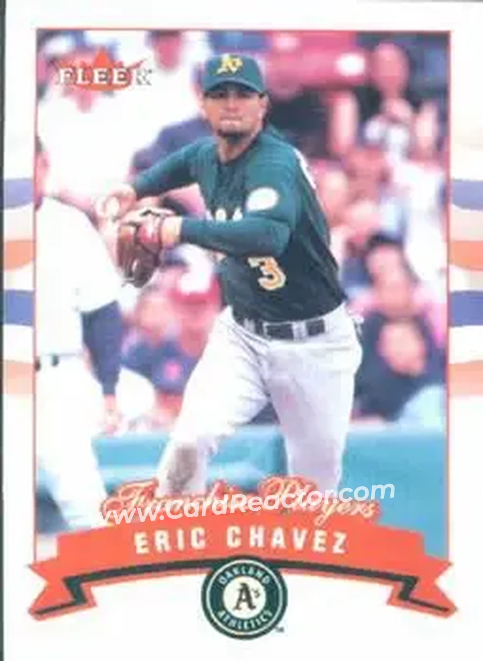 2002 Fleer #21 - Eric Chavez - Oakland Athletics - Front