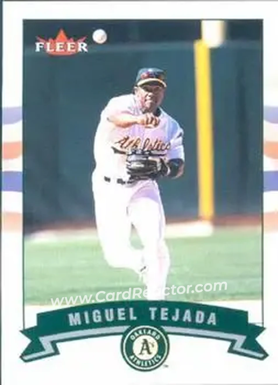 2002 Fleer #31 - Miguel Tejada - Oakland Athletics - Front