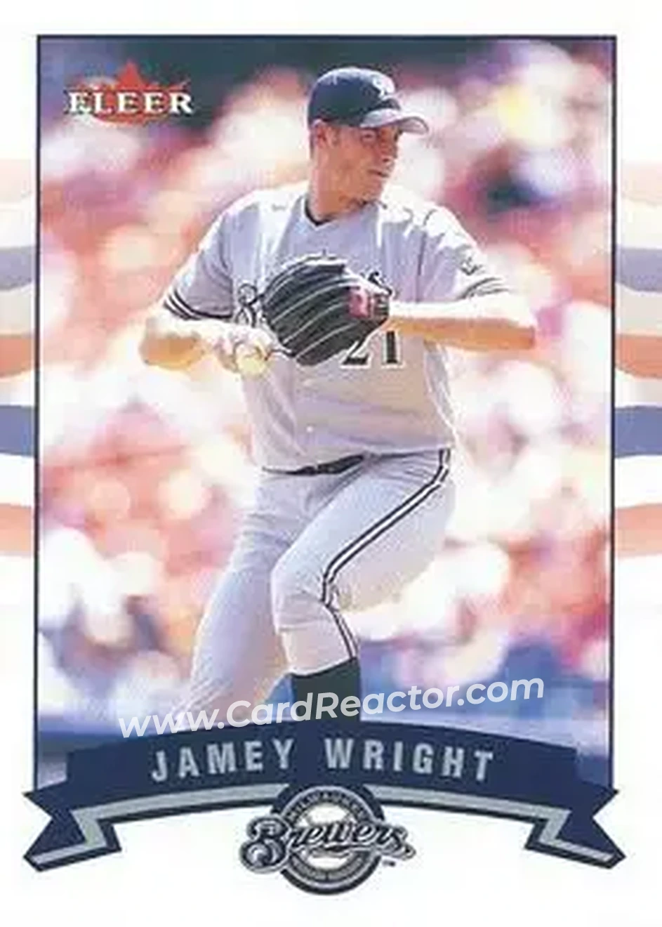 2002 Fleer #36 - Jamey Wright - Milwaukee Brewers - Front