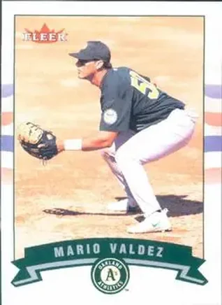 2002 Fleer #58 - Mario Valdez - Oakland Athletics