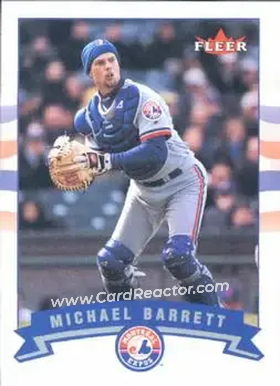 2002 Fleer #61 - Michael Barrett - Montreal Expos - Front 2002 Fleer #61 - Michael Barrett - Montreal Expos - Front