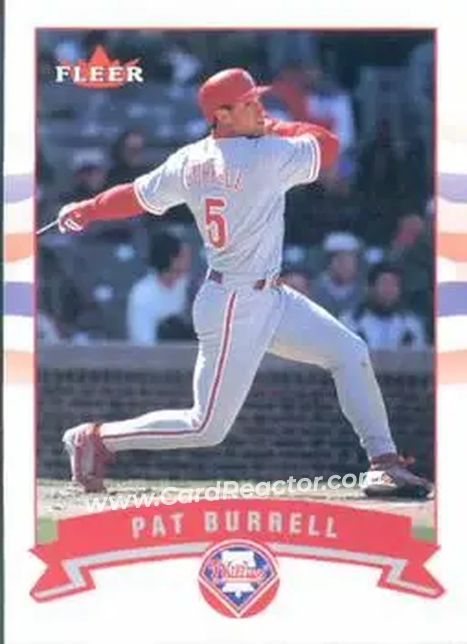 2002 Fleer #73 - Pat Burrell - Philadelphia Phillies - Front 2002 Fleer #73 - Pat Burrell - Philadelphia Phillies - Front
