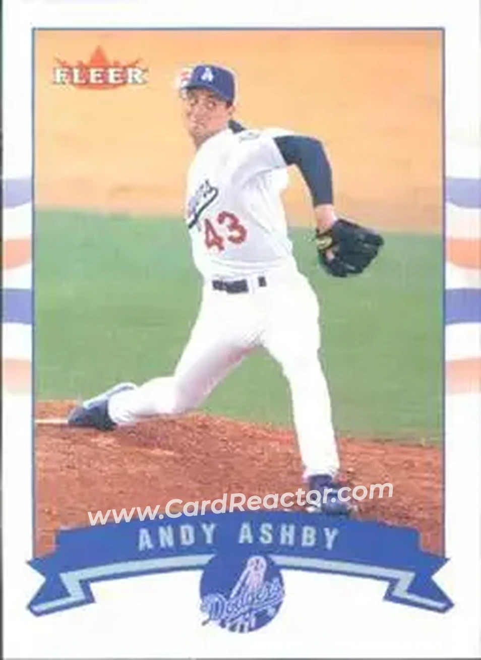 2002 Fleer #93 - Andy Ashby - Los Angeles Dodgers - Front 2002 Fleer #93 - Andy Ashby - Los Angeles Dodgers - Front