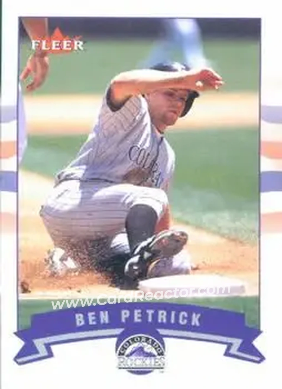 2002 Fleer #95 - Ben Petrick - Colorado Rockies - Front 2002 Fleer #95 - Ben Petrick - Colorado Rockies - Front